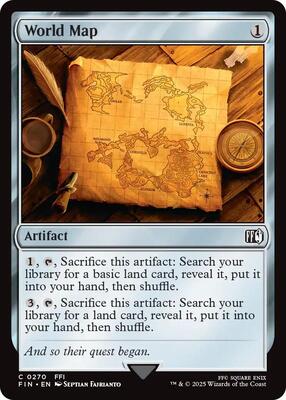 World Map card from FINAL FANTASY
