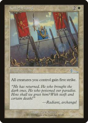 Knighthood card from Urza's Legacy