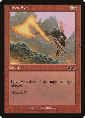 Lava Axe card from Urza's Legacy