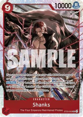 Shanks (002) card from Starter Deck 23: RED Shanks