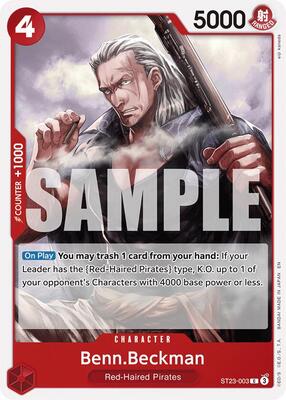 Benn.Beckman card from Starter Deck 23: RED Shanks