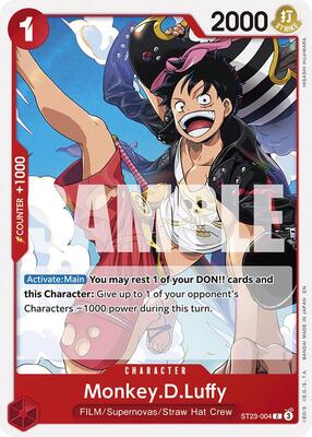 Monkey.D.Luffy card from Starter Deck 23: RED Shanks