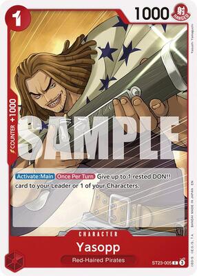 Yasopp card from Starter Deck 23: RED Shanks