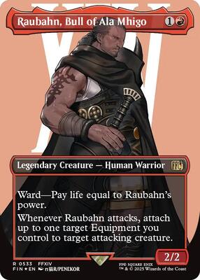 Raubahn, Bull of Ala Mhigo (Borderless) (Surge Foil) card from FINAL FANTASY