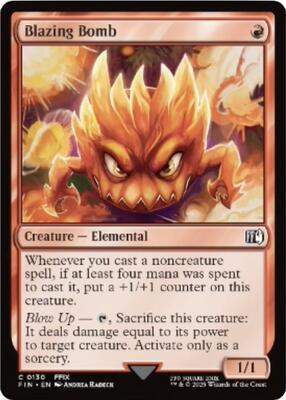 Blazing Bomb card from FINAL FANTASY