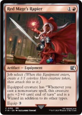 Red Mage's Rapier card from FINAL FANTASY
