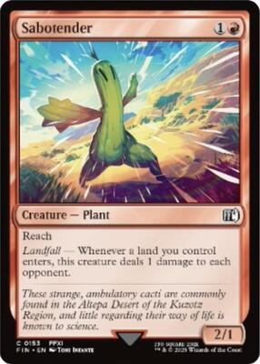 Sabotender card from FINAL FANTASY