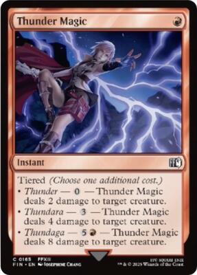 Thunder Magic card from FINAL FANTASY