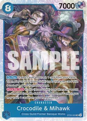 Crocodile & Mihawk card from Starter Deck 25: BLUE Buggy