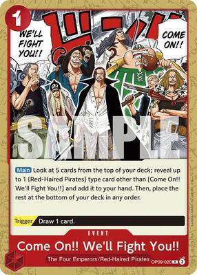 Come On!! We'll Fight You!! (Reprint) card from Starter Deck 23: RED Shanks