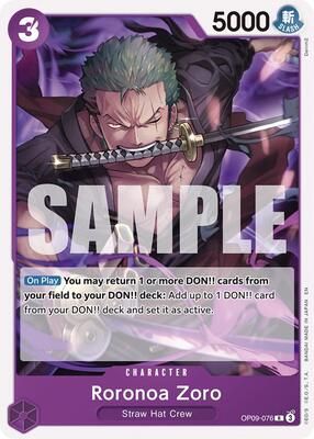 Roronoa Zoro (Reprint) card from Starter Deck 26: PURPLE/BLACK Monkey.D.Luffy