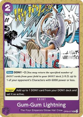 Gum-Gum Lightning (Reprint) card from Starter Deck 26: PURPLE/BLACK Monkey.D.Luffy