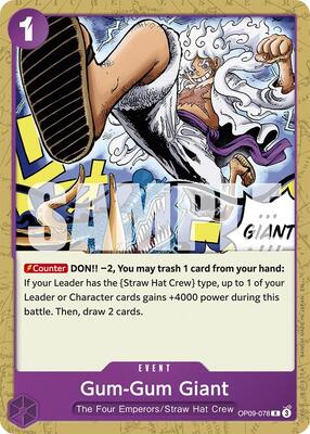 Gum-Gum Giant (Reprint) card from Starter Deck 26: PURPLE/BLACK Monkey.D.Luffy