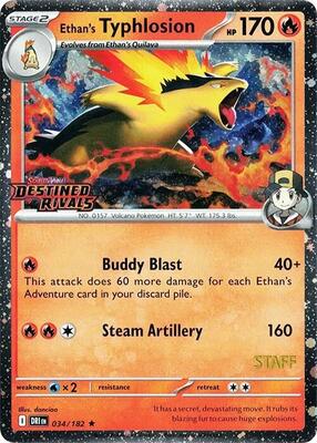 Ethan's Typhlosion (Prerelease) [Staff] card from Miscellaneous Cards & Products