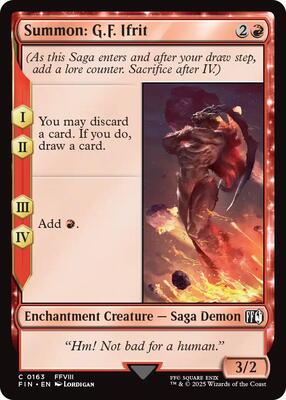 Summon: G.F. Ifrit card from FINAL FANTASY