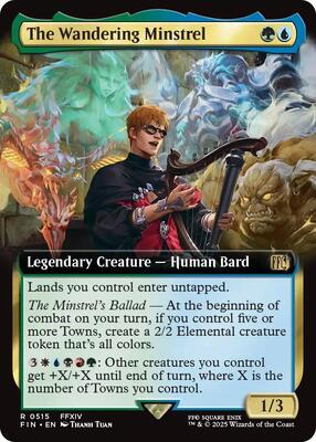 The Wandering Minstrel (Extended Art) card from FINAL FANTASY