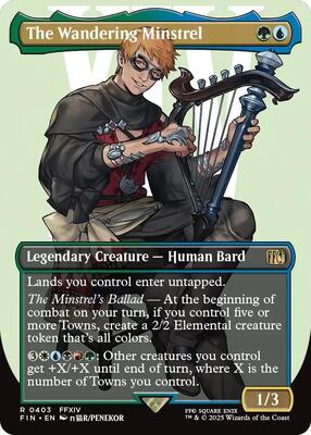 The Wandering Minstrel (Borderless) card from FINAL FANTASY