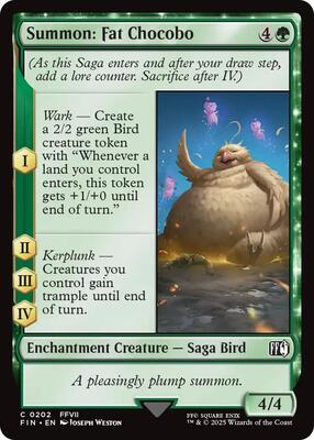 Summon: Fat Chocobo card from FINAL FANTASY