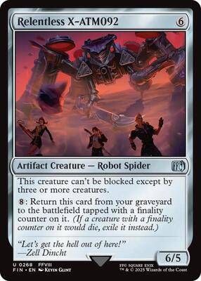 Relentless X-ATM092 card from FINAL FANTASY