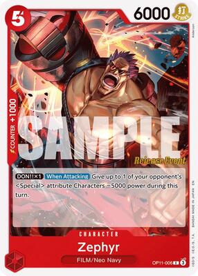 Zephyr card from A Fist of Divine Speed Release Event Cards