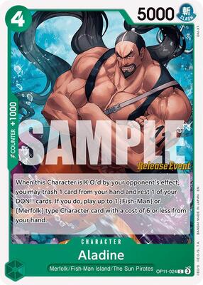Aladine card from A Fist of Divine Speed Release Event Cards