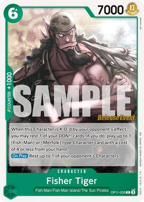 Fisher Tiger card from A Fist of Divine Speed Release Event Cards
