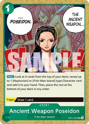 Ancient Weapon Poseidon card from A Fist of Divine Speed Release Event Cards