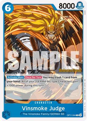 Vinsmoke Judge card from A Fist of Divine Speed Release Event Cards