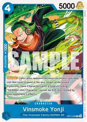 Vinsmoke Yonji card from A Fist of Divine Speed Release Event Cards