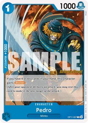 Pedro card from A Fist of Divine Speed Release Event Cards