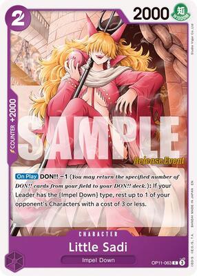 Little Sadi card from A Fist of Divine Speed Release Event Cards