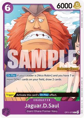 Jaguar.D.Saul card from A Fist of Divine Speed Release Event Cards