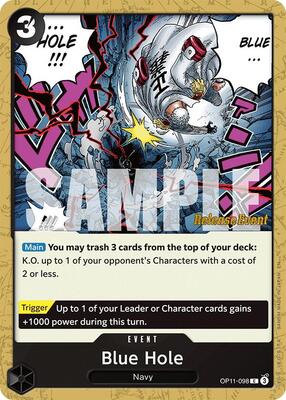 Blue Hole card from A Fist of Divine Speed Release Event Cards