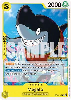 Megalo card from A Fist of Divine Speed Release Event Cards