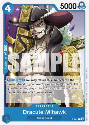 Dracule Mihawk (OP11 Release Event) card from One Piece Promotion Cards