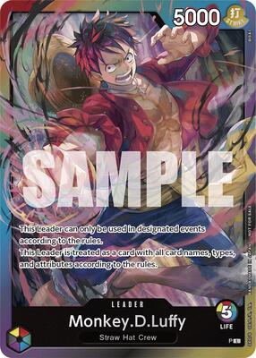 Monkey.D.Luffy (Release Event Leader) card from One Piece Promotion Cards
