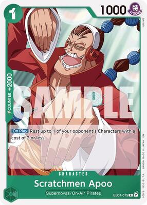 Scratchmen Apoo (Reprint) card from Starter Deck 24: GREEN Jewelry Bonney