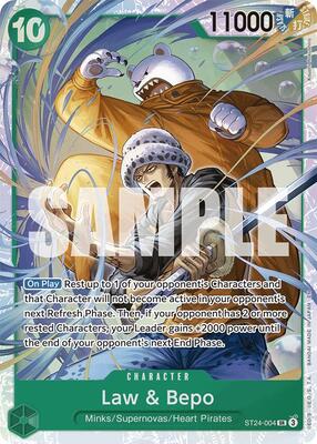 Law & Bepo card from Starter Deck 24: GREEN Jewelry Bonney