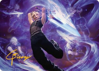 Cloud's Limit Break Art Card (Gold-Stamped Signature) card from Art Series: FINAL FANTASY