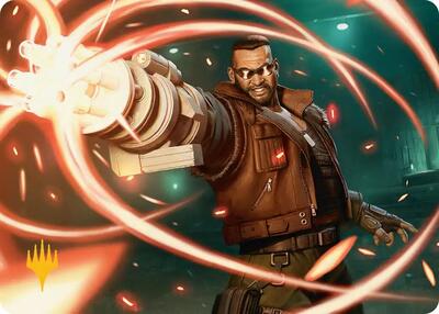 Barret Wallace Art Card (Gold-Stamped Planeswalker Symbol) card from Art Series: FINAL FANTASY