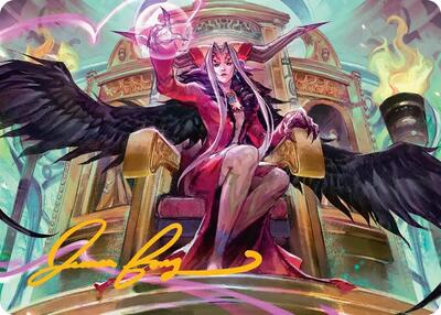 Sorceress's Schemes Art Card (Gold-Stamped Signature) card from Art Series: FINAL FANTASY