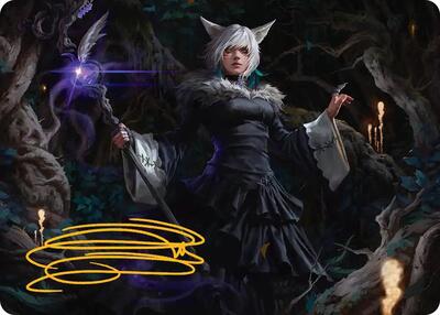 Y'shtola, Night's Blessed Art Card (21) (Gold-Stamped Signature) card from Art Series: FINAL FANTASY