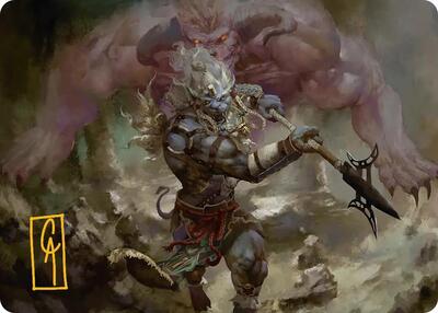 Kimahri, Valiant Guardian Art Card (Gold-Stamped Signature) card from Art Series: FINAL FANTASY