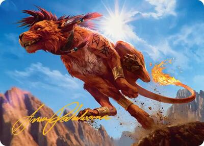 Red XIII, Proud Warrior Art Card (Gold-Stamped Signature) card from Art Series: FINAL FANTASY