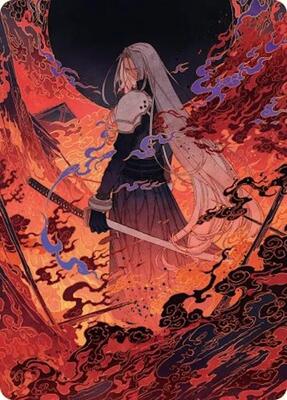 Nibelheim Aflame Art Card card from Art Series: FINAL FANTASY