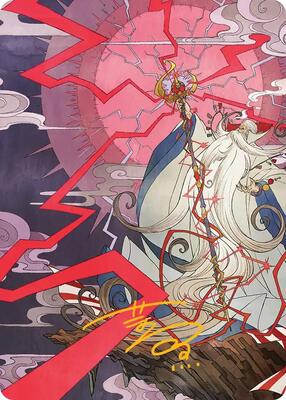 Summon: Esper Ramuh Art Card (Gold-Stamped Signature) card from Art Series: FINAL FANTASY