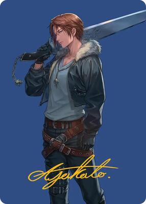Squall, SeeD Mercenary Art Card (Gold-Stamped Signature) card from Art Series: FINAL FANTASY
