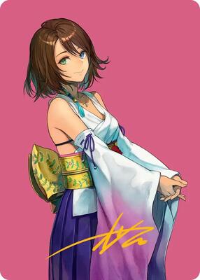 Yuna, Hope of Spira Art Card (Gold-Stamped Signature) card from Art Series: FINAL FANTASY