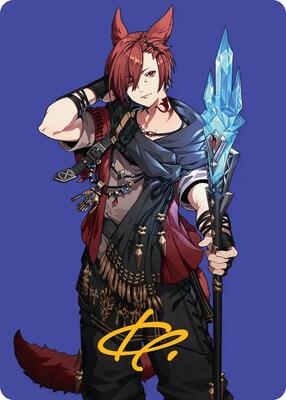 G'raha Tia, Scion Reborn Art Card (51) (Gold-Stamped Signature) card from Art Series: FINAL FANTASY