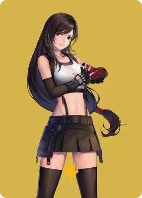 Tifa, Martial Artist Art Card (Gold-Stamped Planeswalker Symbol) card from Art Series: FINAL FANTASY